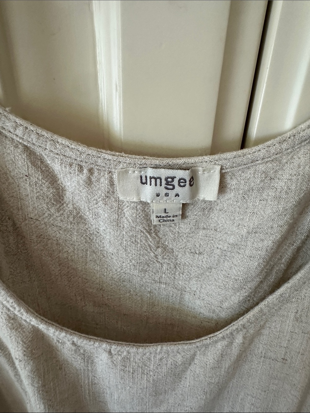 Umgee Cream Frayed Tiered Sleeveless Tank - Picture 2 of 5